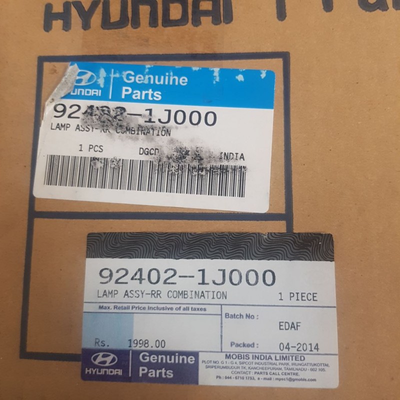 Фонарь правый Hyundai I20 92402-1J000