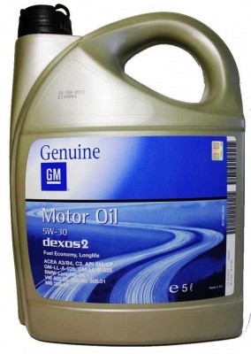 Масло моторное синтетическое GM Dexos2 5W-30, 5 литров