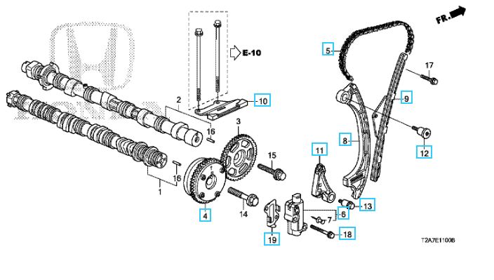 Замена ремня ГРМ Honda двигатели F18A, F20A, F22A