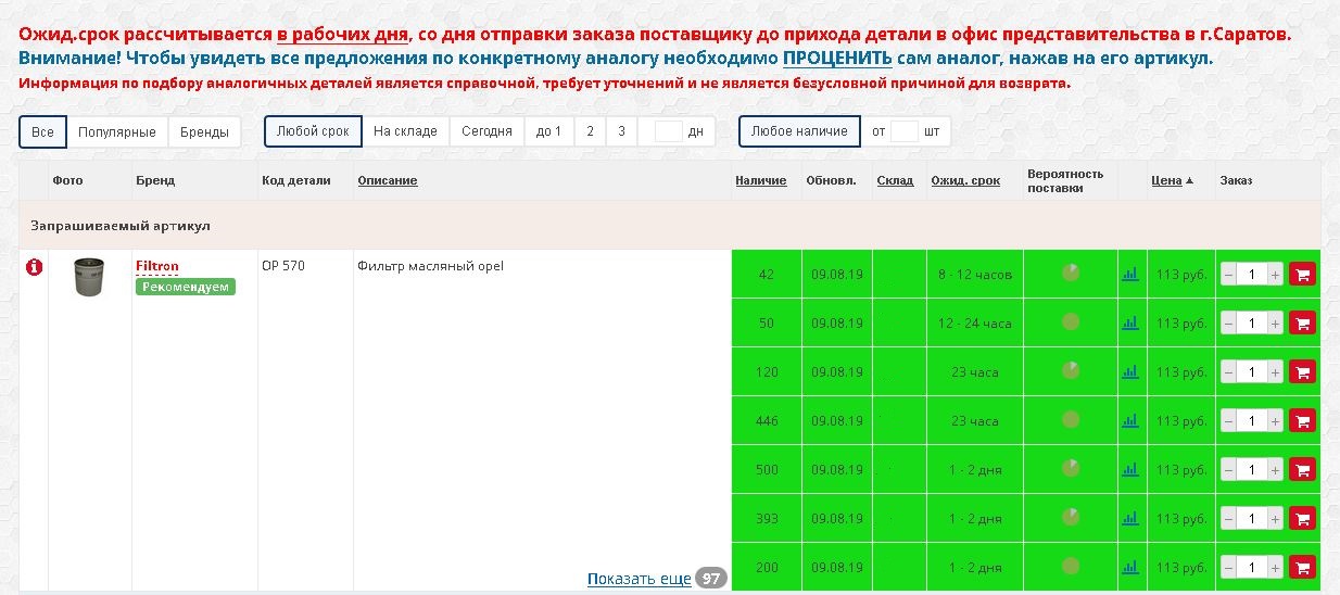 запрашиваемый артикул