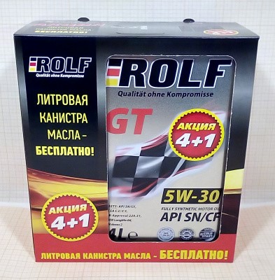 АКЦИЯ 4+1 на масла  ROLF GT 