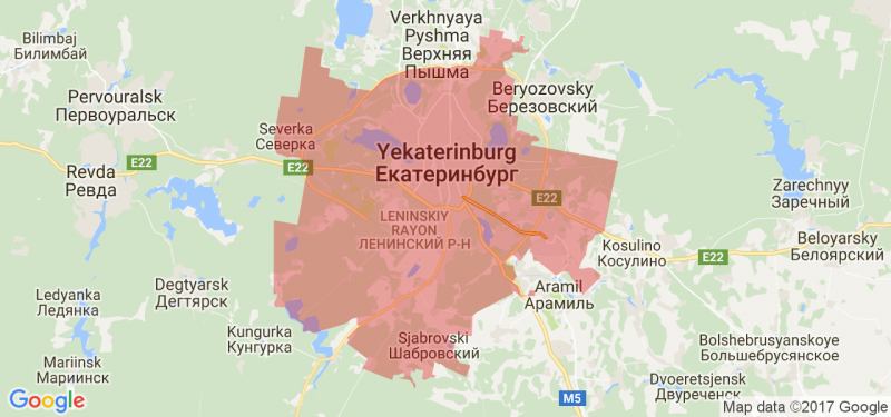 Екатеринбург фото карта