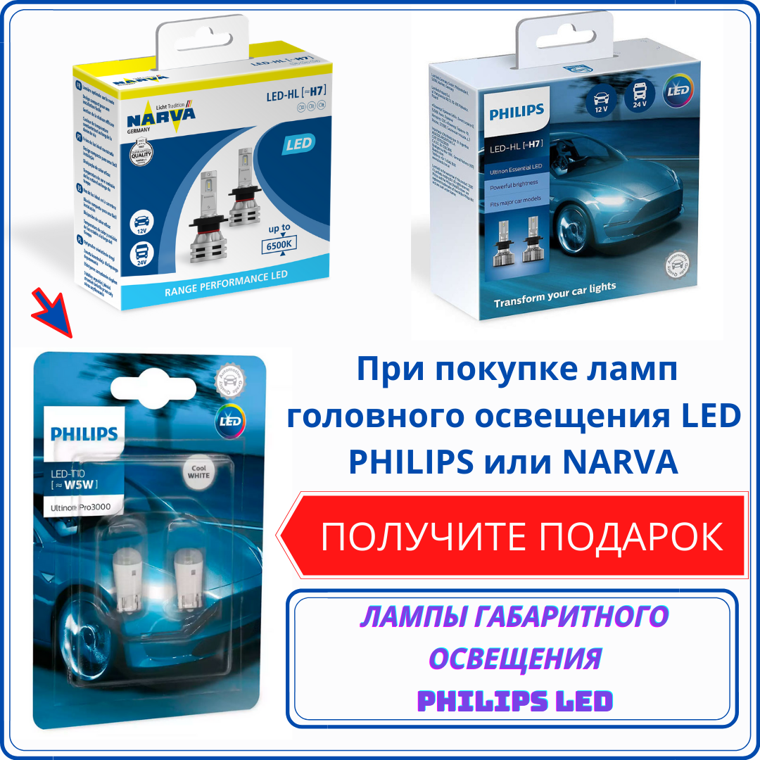 АКЦИЯ на лампы головного света LED 1+1