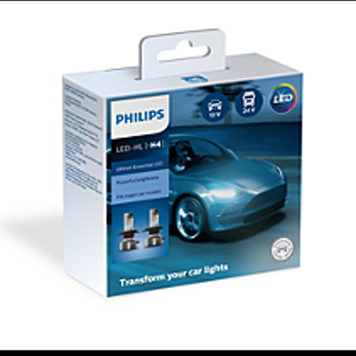 Лампа светодиодная 12/24V H4 21W PHILIPS Ultinon Essential LED 2 шт.