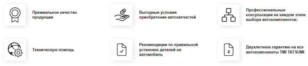 Делая выбор в пользу бренда TMI TATSUMI, наши клиенты получают