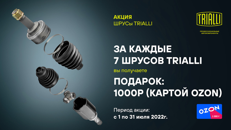 Акция по ШРУСам TRIALLI