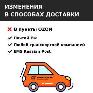 Отмена доставки в пункты OZON 