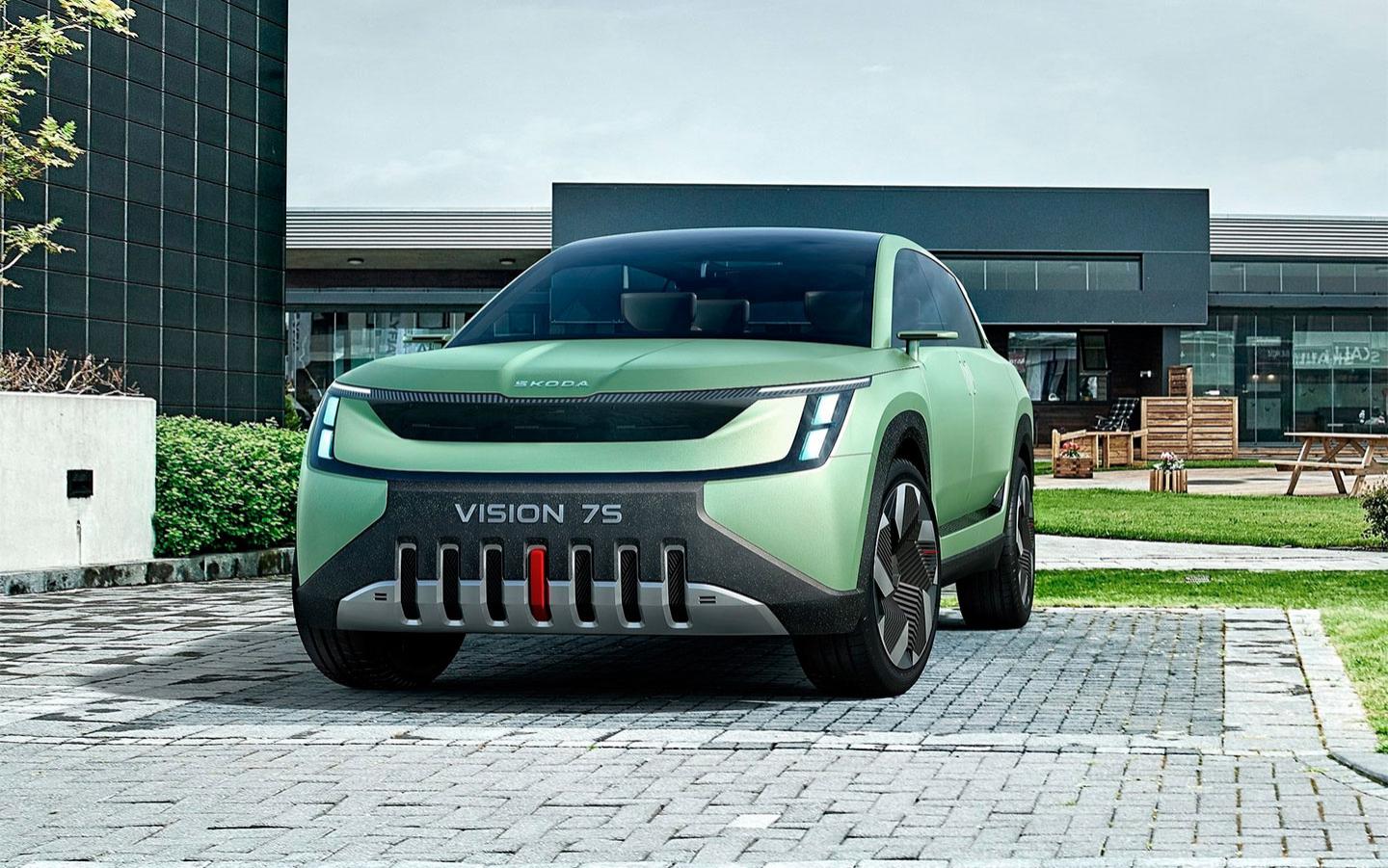 Шкода 2023 фото. Skoda Vision x. Шкода Вижион. Шкода ВИЗИОН 7. Электрокар Фольксваген.