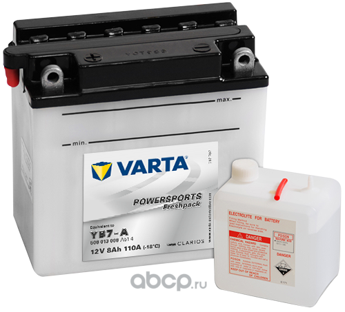 Varta 508013008 Батарея аккумуляторная 8А/ч 110А 12В прямая поляр. стандартные клеммы