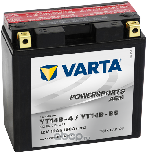 Аккумуляторы Varta 512903013