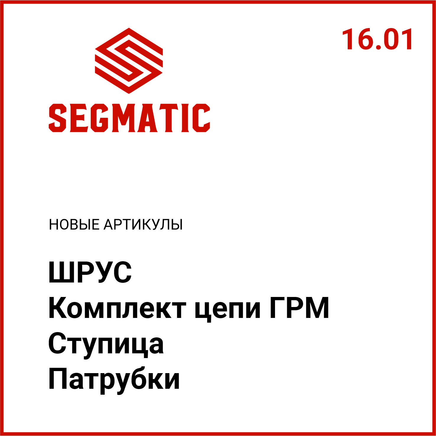 Расширение ассортимента SEGMATIC