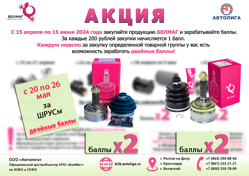 Акция по ШРУСам БелМаг