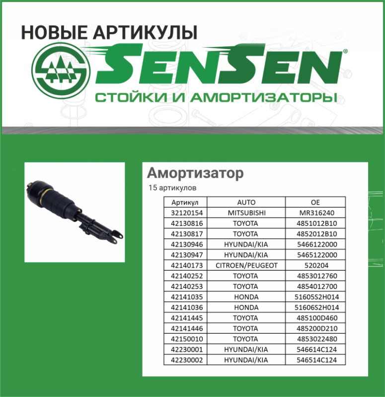 Амортизаторы Sensen