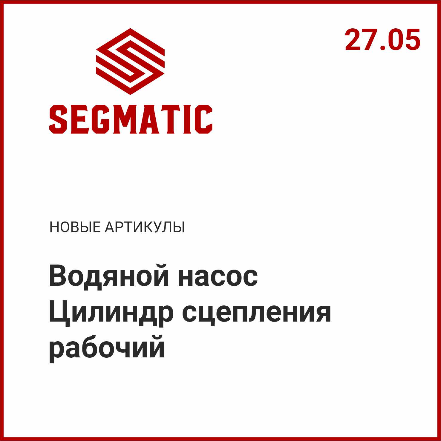 Расширение ассортимента SEGMATIC