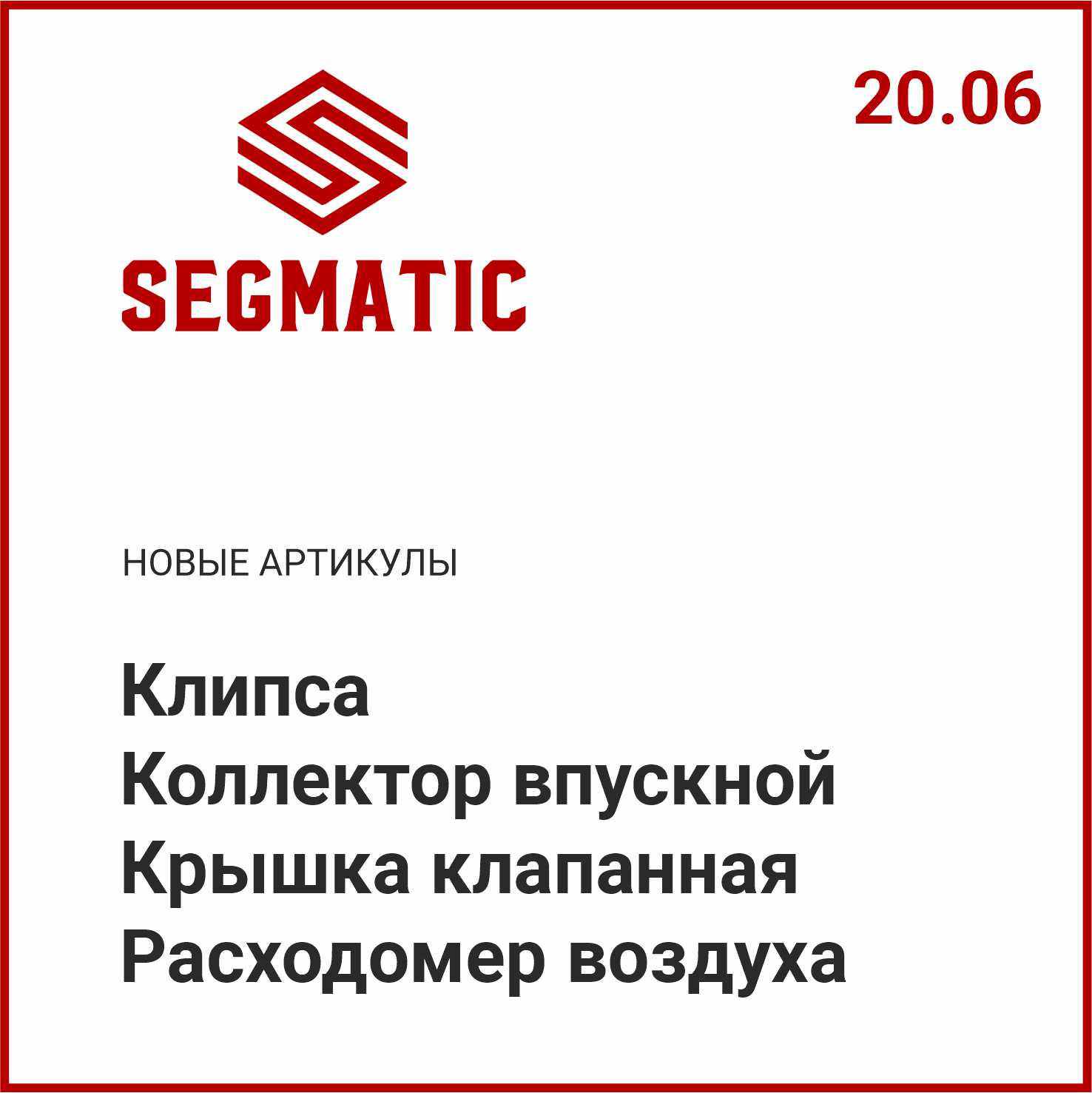 Расширение ассортимента SEGMATIC