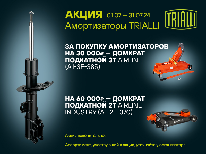 Акция по амортизаторам TRIALLI
