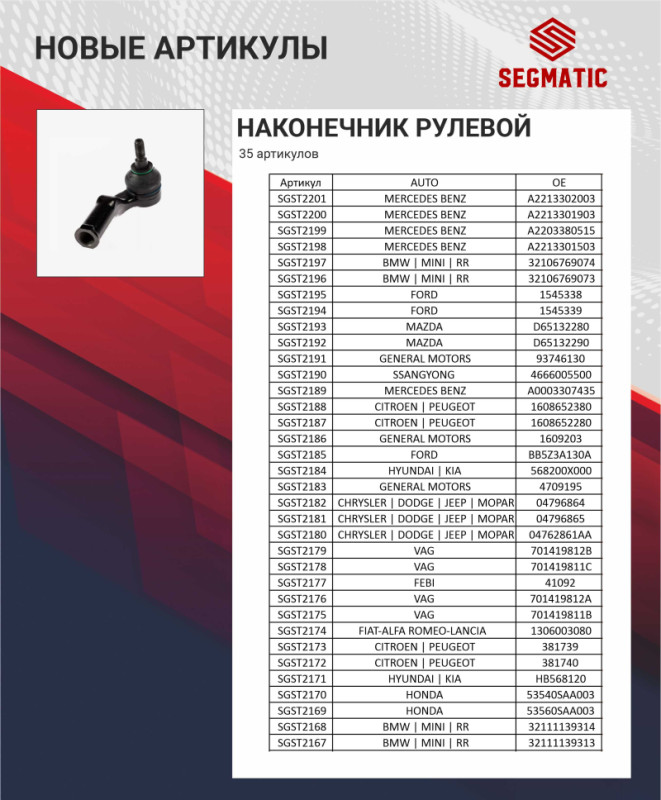 наконечник рулевой