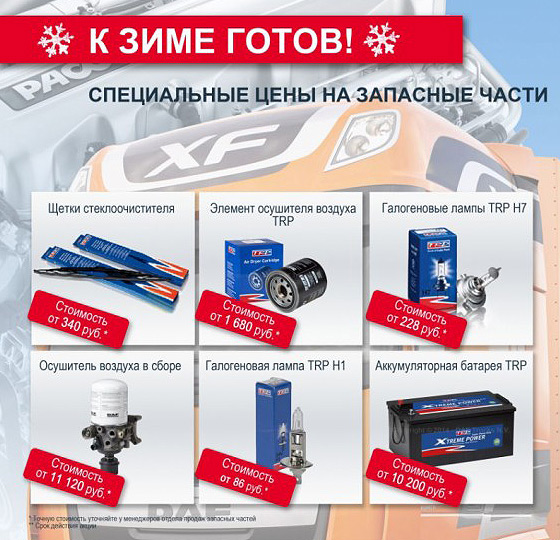Сезонное предложение запасных частей TRP