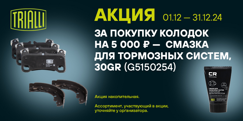 Акция по колодкам TRIALLI