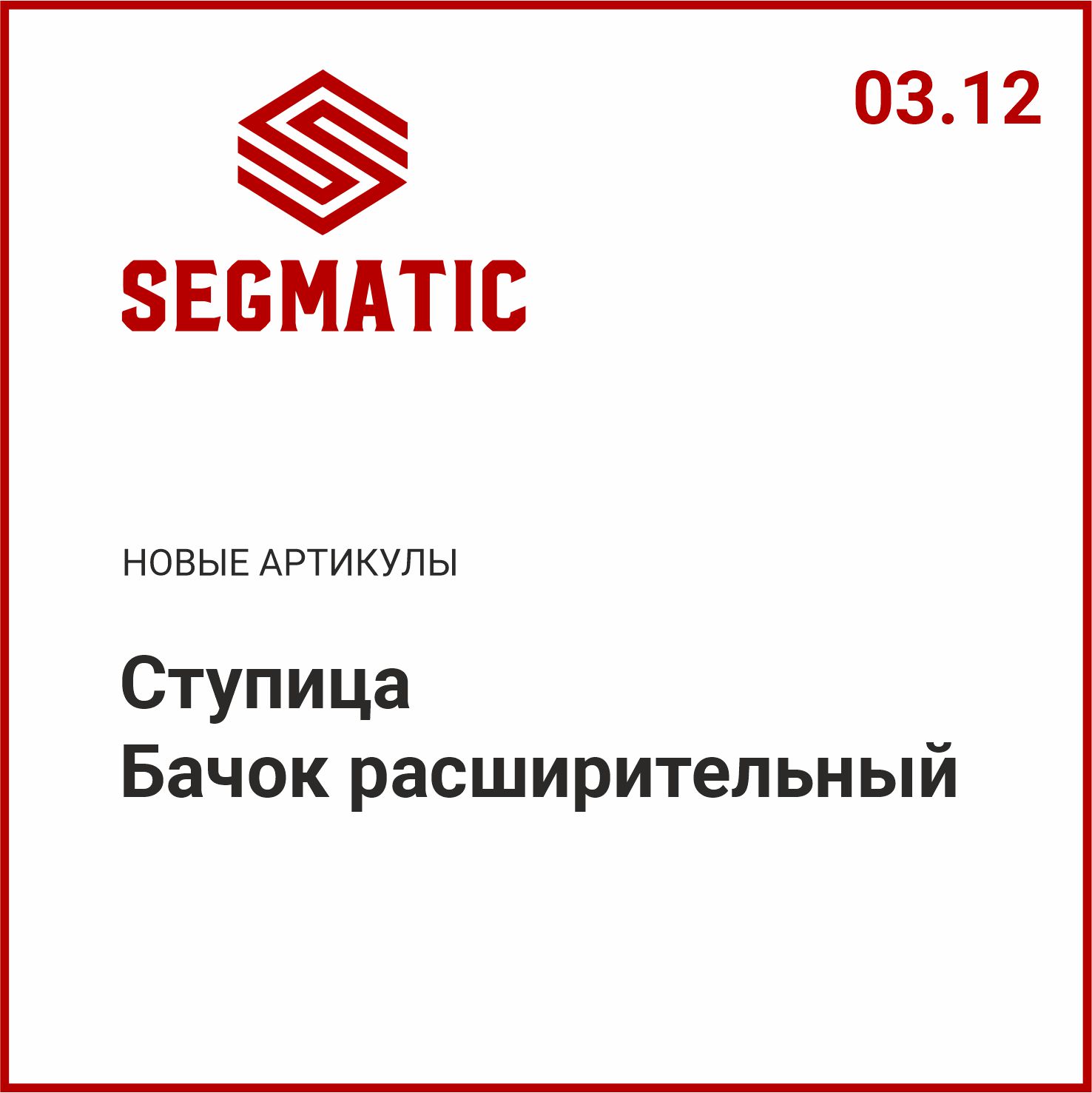 Расширение ассортимента SEGMATIC