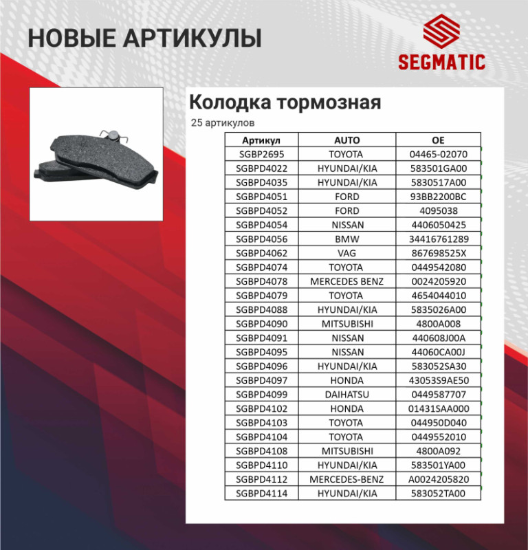 Колодки барабанные