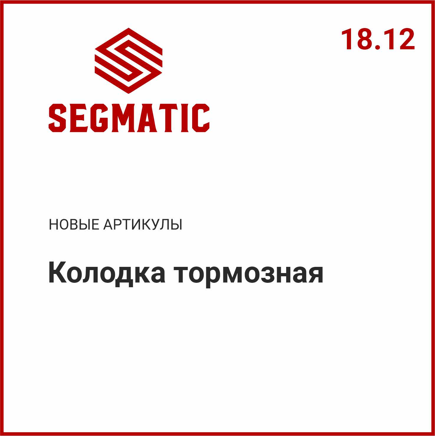Расширение ассортимента SEGMATIC
