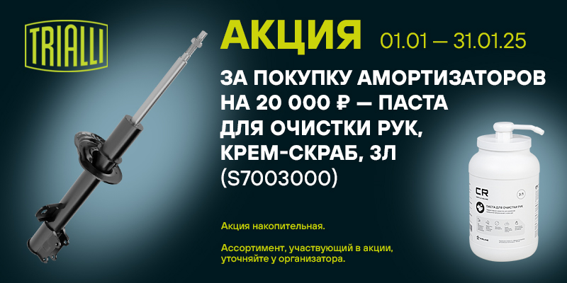Акция по амортизаторам TRIALLI
