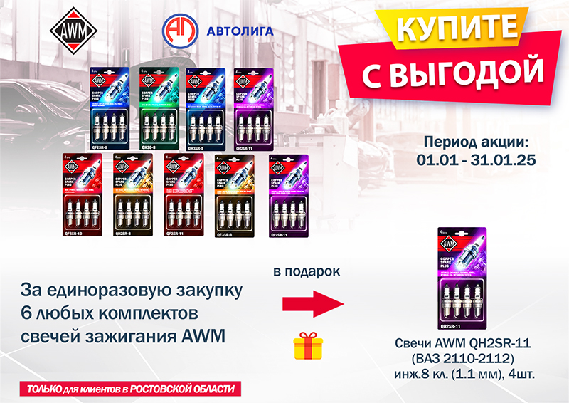 Акция по свечам зажигания AWM