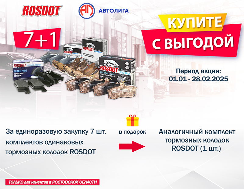 Акция по тормозным колодкам ROSDOT