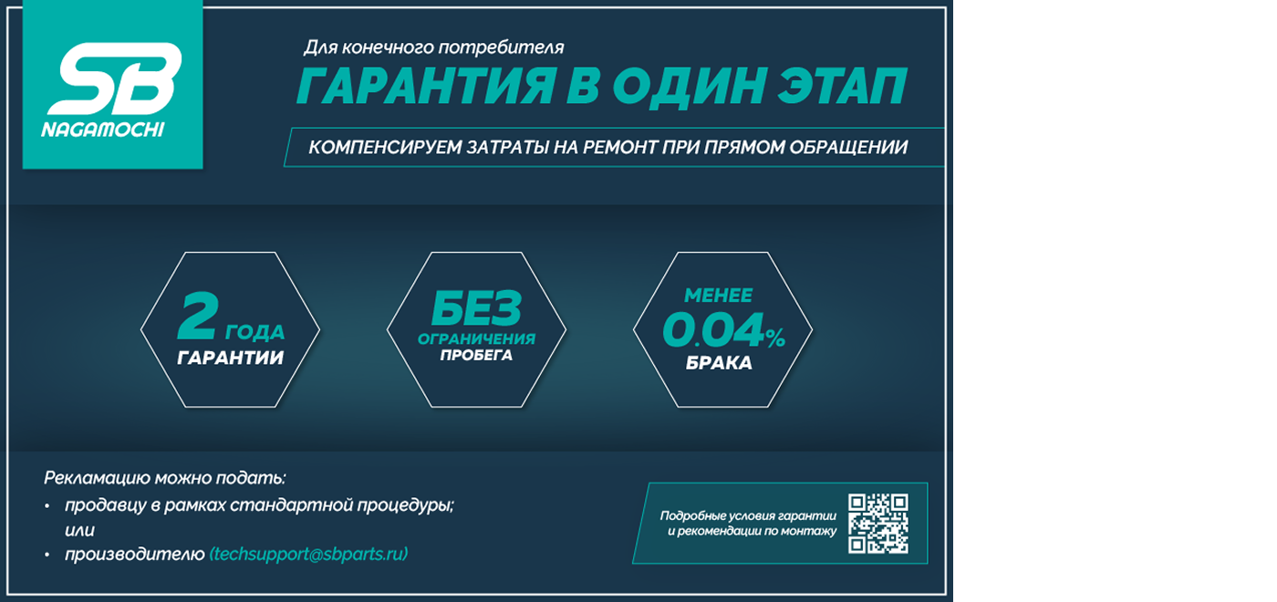 Гарантийная политика SB NAGAMOCHI