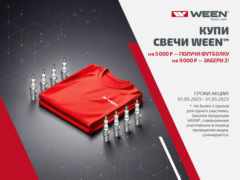 Акция по свечам зажигания WEEN