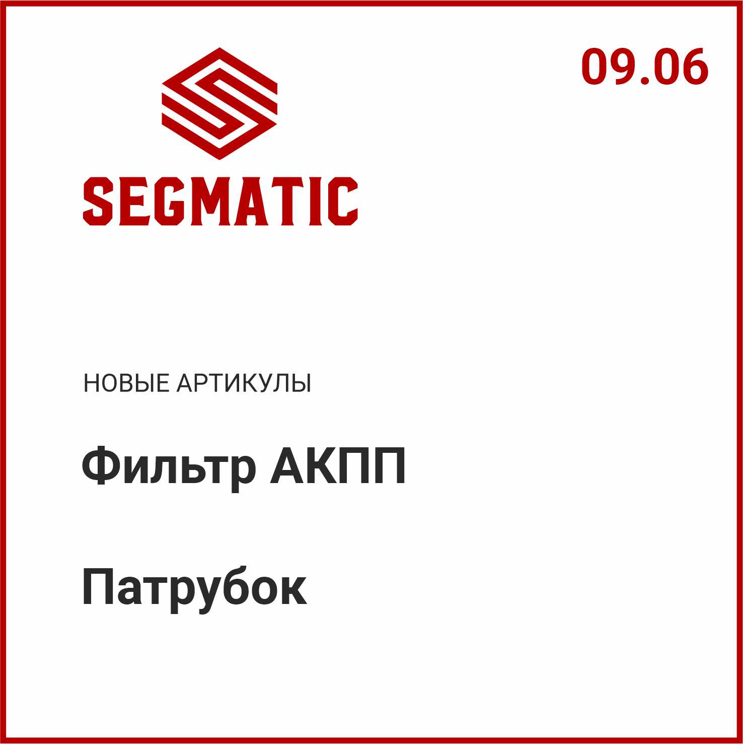 Расширение ассортимента SEGMATIC