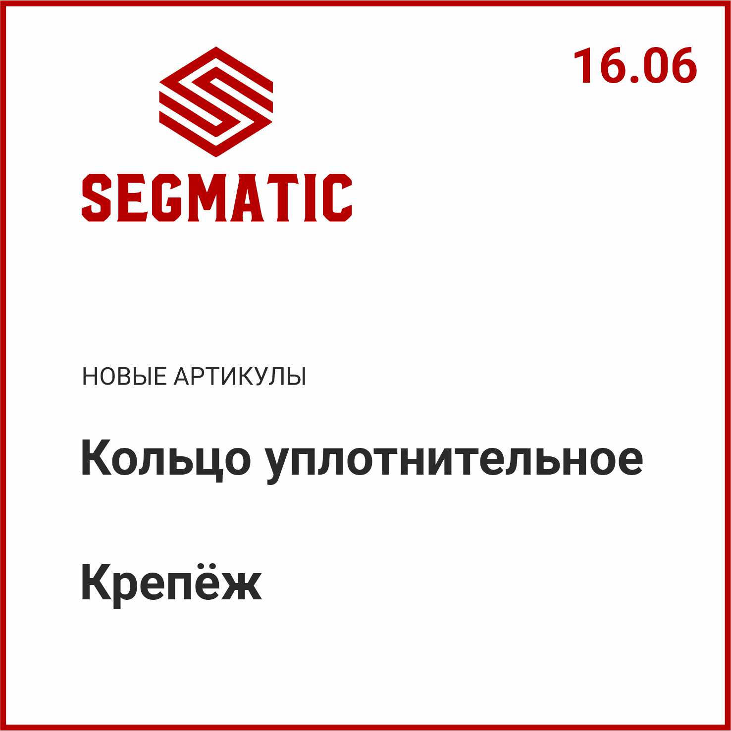 Расширение ассортимента SEGMATIC