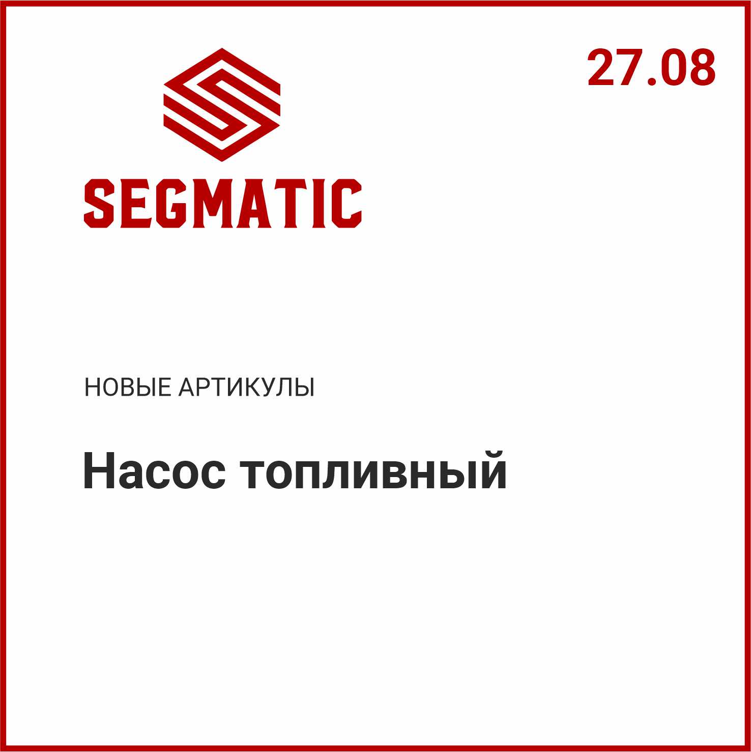 Расширение ассортимента SEGMATIC