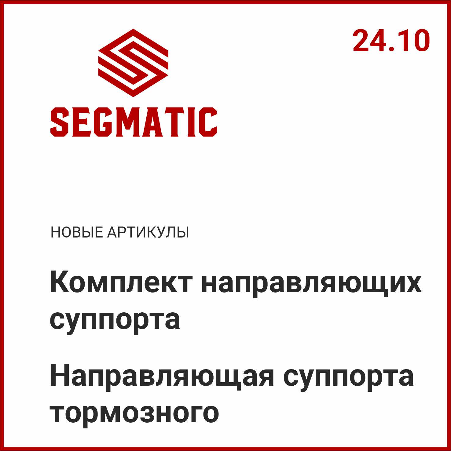 Расширение ассортимента SEGMATIC