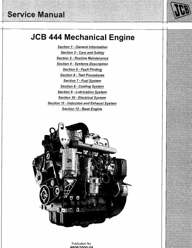 Мануал по ремонту двигателя JCB DIESELMAX 444