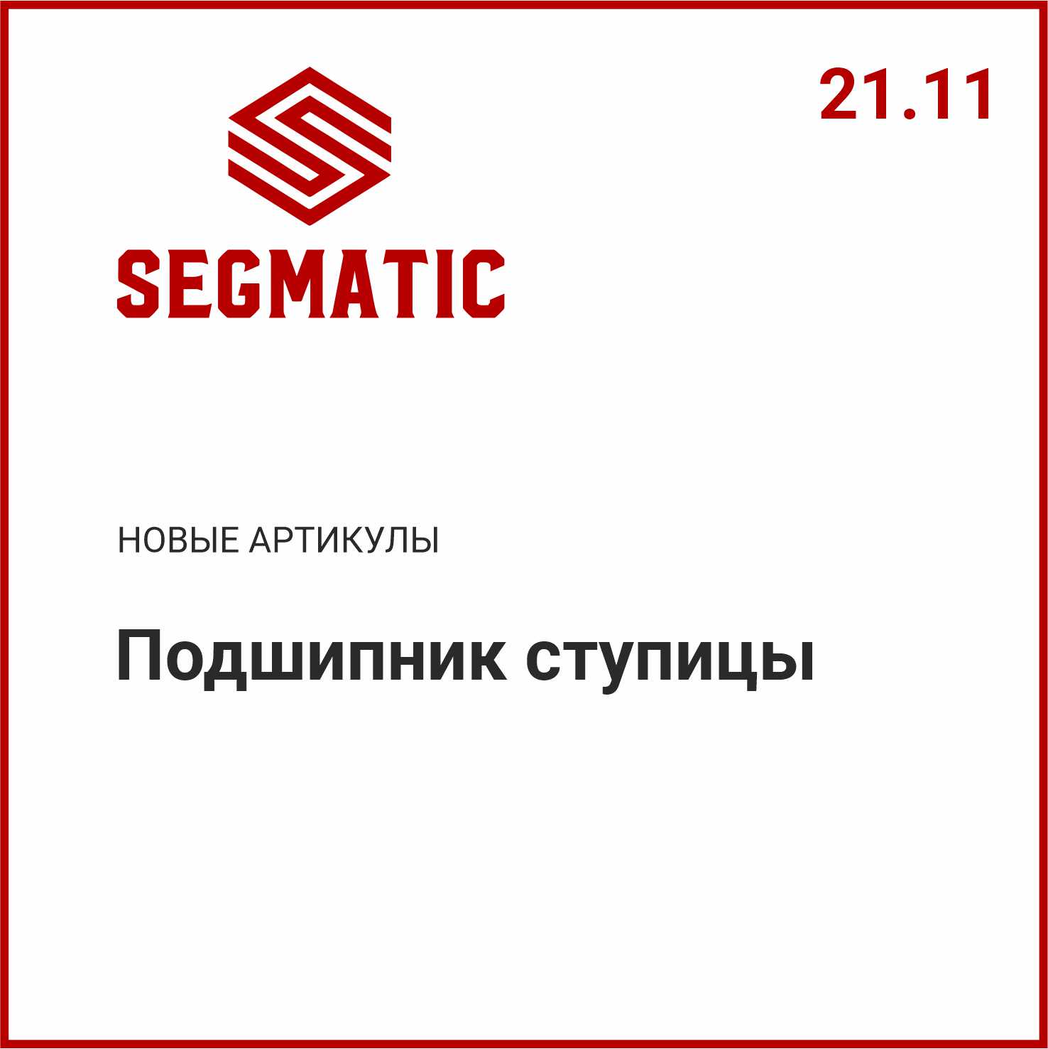 Расширение ассортимента SEGMATIC