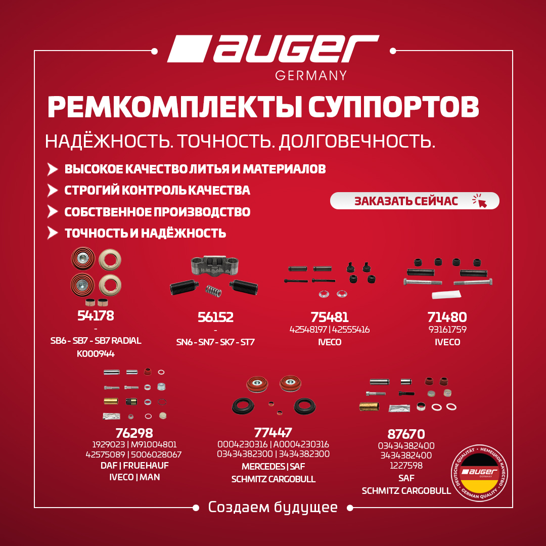Высококачественные ремкомплекты суппортов AUGER