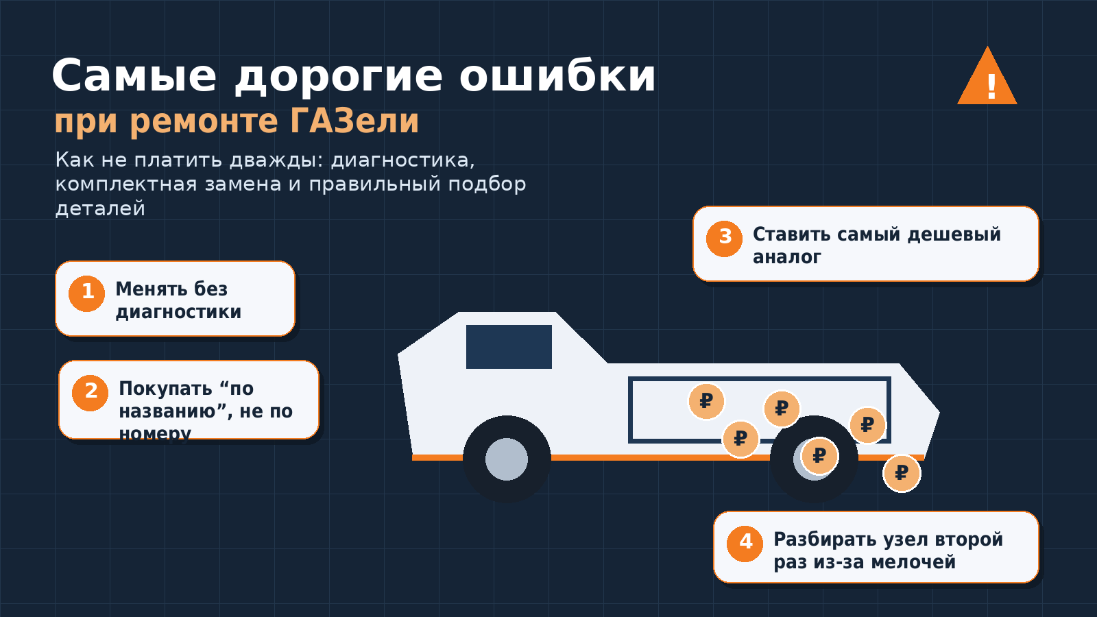 Самые дорогие ошибки при ремонте ГАЗели: как не платить дважды