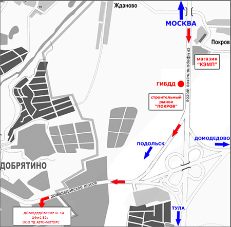 Карта домодедовского рынка