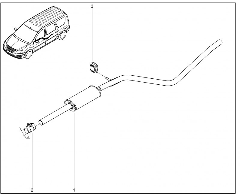 Ларгус выхлопная система схема