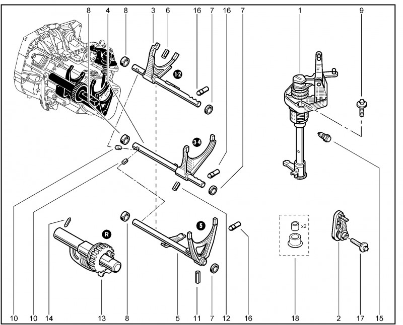 Коробка передач механика переключение скоростей схема рено логан