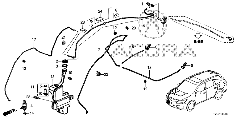 Схема омывателя стекол. Трубка заднего омывателя CRV. Трубки омывателя лобового и заднего стекла Шевроле Каптива с100. Система омывателя лобового стекла Infiniti ex35.